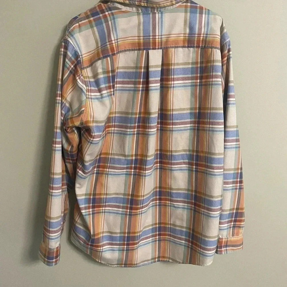 Eddie Bauer Shirt Mens Size Large Flannel Multicolor Plaid Classic Fit - Picture 2 of 7